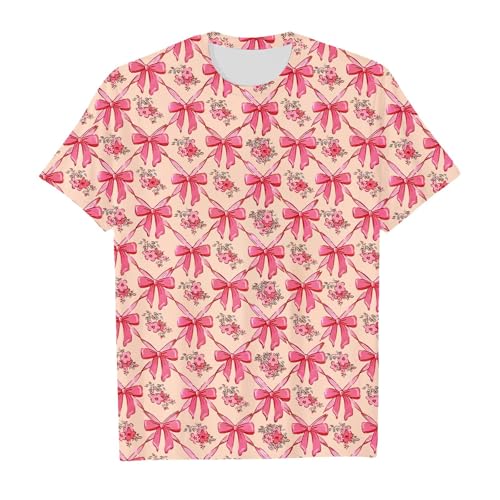 SUPTTING Verspielt Feminin Damen T-Shirt Lässig Romantisch, Grafik Shirt Schulterfrei Kurzarm Sommer Oberteil Flamingo-Druck Rüschen Schulterfreies Freizeitshirt für Sommerfest Urlaub von SUPTTING