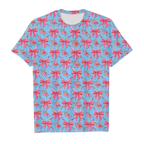 SUPTTING Verspielt Feminin Damen T-Shirt Lässig Romantisch, Grafik Shirt Schulterfrei Kurzarm Sommer Oberteil Flamingo-Druck Rüschen Schulterfreies Freizeitshirt für Sommerfest Urlaub von SUPTTING
