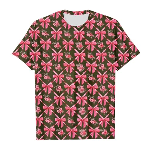 SUPTTING Verspielt Feminin Damen T-Shirt Lässig Romantisch, Grafik Shirt Schulterfrei Kurzarm Sommer Oberteil Flamingo-Druck Rüschen Schulterfreies Freizeitshirt für Sommerfest Urlaub von SUPTTING
