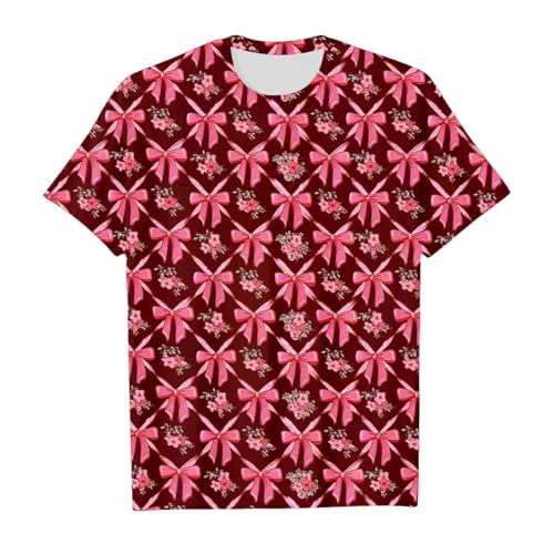 SUPTTING Verspielt Feminin Damen T-Shirt Lässig Romantisch, Grafik Shirt Schulterfrei Kurzarm Sommer Oberteil Flamingo-Druck Rüschen Schulterfreies Freizeitshirt für Sommerfest Urlaub von SUPTTING