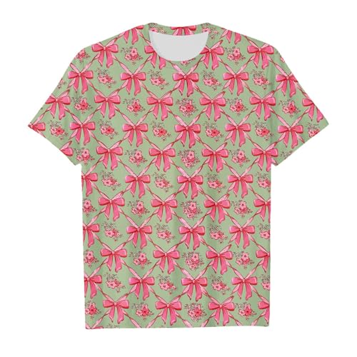 SUPTTING Verspielt Feminin Damen T-Shirt Lässig Romantisch, Grafik Shirt Schulterfrei Kurzarm Sommer Oberteil Flamingo-Druck Rüschen Schulterfreies Freizeitshirt für Sommerfest Urlaub von SUPTTING