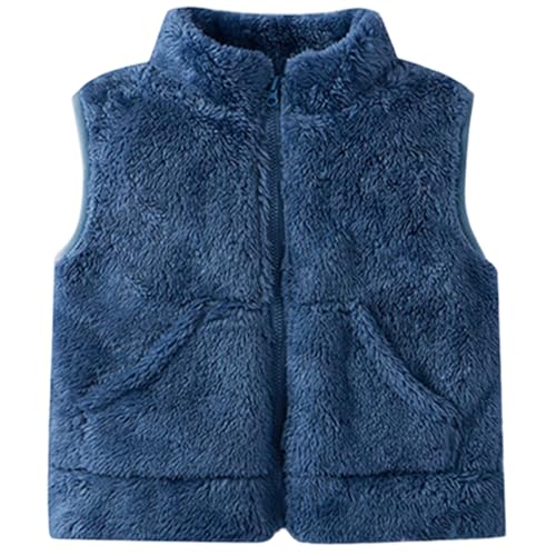 SUPTTING Winter Unisex Fellweste Warm Kuschelig, Plüschweste mit Reißverschluss, Teddy-Weste Elegant Lässig, Ärmellose Jacke mit Kunstfell für Weihnachtsmarkt von SUPTTING