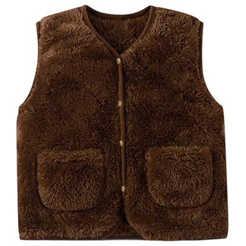 SUPTTING Winter Unisex Fellweste Warm Kuschelig Teddy-Weste Offene Vorderseite Aufgesetzte Taschen Plüschweste Lässig Boho-Chic Ärmellose Jacke Sherpa-Fleece Gefüttert für Hüttenurlaub SUPTTING Winter Unisex Fellweste Warm Kuschelig Teddy-Weste Offene Vorderseite Aufgesetzte Taschen Plüschweste Lässig Boho-Chic Ärmellose Jacke Sherpa-Fleece Gefüttert für Hüttenurlaub von SUPTTING