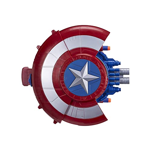 SUPYINI Captain America Schild, Schild Weiche Bullet Launcher Spielzeug, Verkleidung Heldenhafte Rollenspiele Superheld Retro Kostüm Schild, Erwachsene, Kinder Shield Bar Wanddekorationen(#1) von SUPYINI