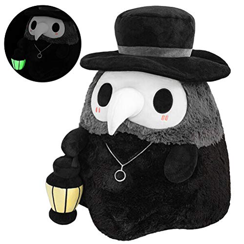 SUPYINI Plague Doctor Plush, Plague Doctor Plüschtier, Luminous Plush Toy Halloween Luminous Plush Stuffed Cosplay Doll Soft Lovely Couple Doll Party Dance Props for Home Collection, 20cm von SUPYINI