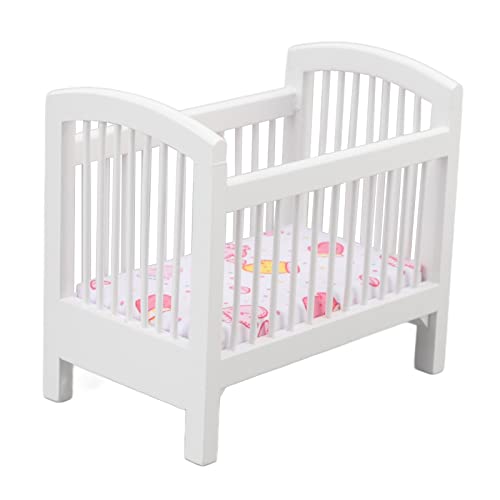 Holzpuppenkrippe, Sicheres Süßes Glänzendes Miniaturkrippe für 1:12 Puppenhaus, Beste für DIY -Liebhaber, Lebendige Lebensszene, Kleines Bett Holzpuppenkrippe, Sicheres Süßes Glänzendes Miniaturkrippe für 1:12 Puppenhaus, Beste für DIY -Liebhaber, Lebendige Lebensszene, Kleines Bett von SUPYINI