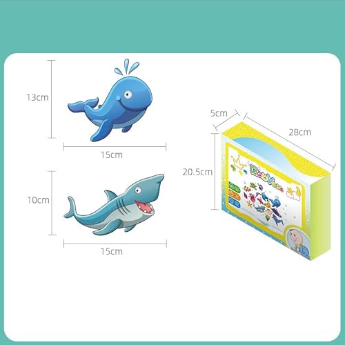 Lebendige Eva Badespielzeug Badezimmer Puzzlespielzeug für mit Süßem Design, DIY Foam Bildungsbadetier für und Mädchen (Meerestier) von SUPYINI