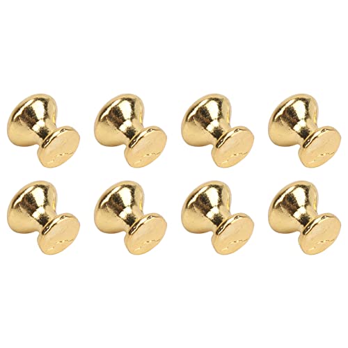 Miniatur-Ziehgriff mit Rundem Kopf Im Maßstab 1:12, Set mit 8 Türgriffknöpfen Im Metallstil für Puppenhaus (Gold) von SUPYINI