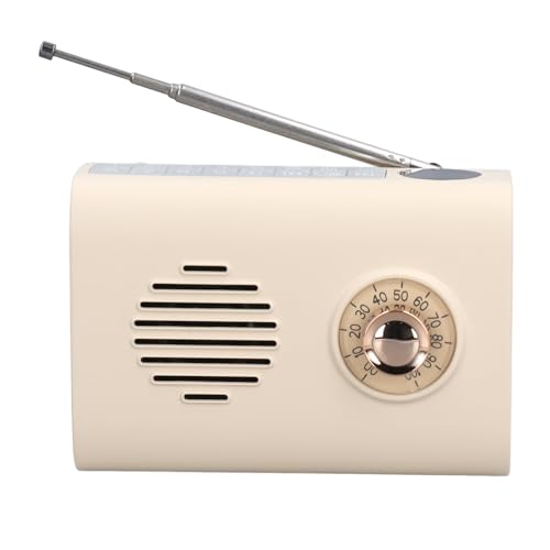 Miniaturlautsprecher, Solar Powered Tragbares Lautsprecher Radio mit Leichten, Drahtlosen Musikplayer für Outdoor, Lautsprecher RV Tragbar (Beige) von SUPYINI