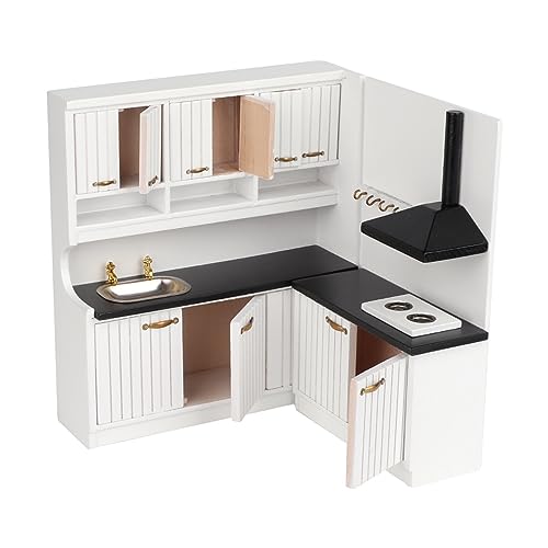 Moderne Holzwaschbevall -Ventilatormöbel Spielzeug mit Netzschrank für 1:12 Puppenhaus Accessoire, Modisches Aussehen, Dekoration von SUPYINI