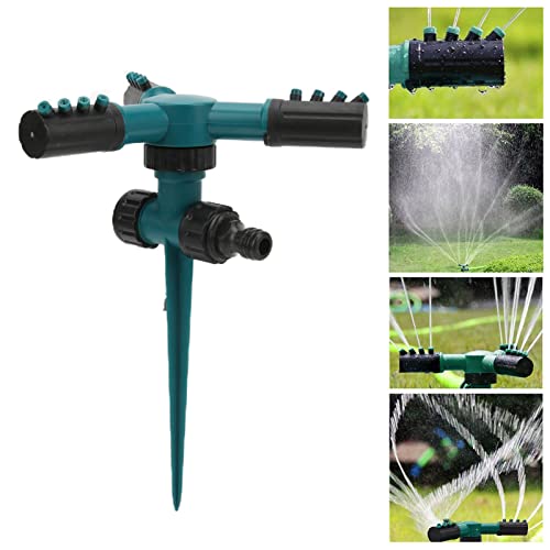 Rasensprinkler, Gartensprinkler, 360 ° Rotatable Automatische Rasenwassersprinkler mit Erdungsspitze für Gärten und Rasenflächen von SUPYINI