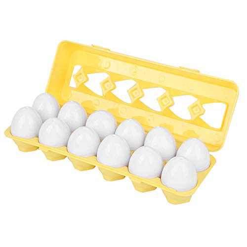 SUPYINI 12 Matching Eggs Toy Set für Kinder Erziehungsform Erkennung mit ABS -Material für Obstgemüse -Lernen von SUPYINI