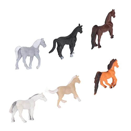 SUPYINI 6pcs Niedliche Pferdefiguren, die Realistisch Tun, um Spielzeugdekoration zu Spielen, für Fotografie -Requisiten mit der Interaktion der Eltern der Eltern von SUPYINI