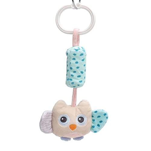 SUPYINI Baby Handklassel Spielzeug Plüsch Tierformen mit Klapperklappern und Falten für Kinderwagen Nachtauto Reise Heimspiel (Eule 25cm / 9,8 Zoll) von SUPYINI