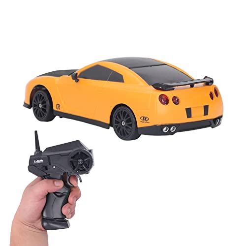 SUPYINI Fernbedienungs -Rennwagen, 4 -Rad -Antrieb 1/24 RC -Driftauto mit Wiederaufladbarem Akku, Leichter Körper Zum Driften, Höchstgeschwindigkeit 10 Meilen Pro Stunde Gelb von SUPYINI