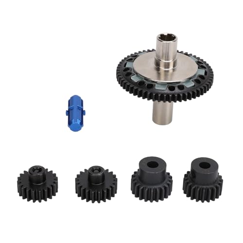 SUPYINI Gleitgetriebe aus gehärtetem Stahl 57T 0,8 Mod mit RC Motorgetriebe 20T 21T und Ausgangswelle für RC-Autos 1/10 1/8 4S (tiefblau) von SUPYINI