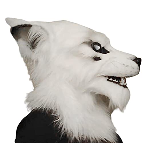 SUPYINI Halloween Wolf Maske Horror Scary Tier Wolf Kopf Maske Maskerade Maske Verkleidung Zubehör Requisiten Erwachsene Cosplay Cosplay Kostüm Party Motto Party von SUPYINI
