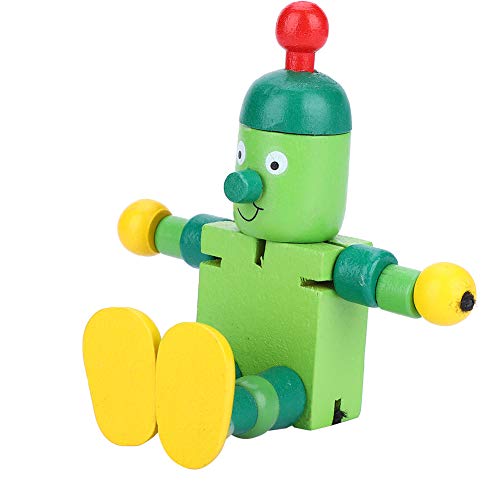 SUPYINI Holz Roboterspielzeug Flexibler Standroboterspielzeug für Mädchen Gehirnentwicklung Lernen & Bildungsholz Roboter (Grün) von SUPYINI