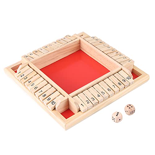 SUPYINI Holzspielzeug mit Holzbrett, Bildungsnummer Spiel für Familien und Lustige Party, Würfel, KTV -Pub Im Innenbereich, Traditioneller Stil, von SUPYINI
