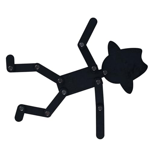SUPYINI Holzstabmännchen, Holzstabmännchen-Puzzlespielzeug, Bewegliche Gliedmaßen, 10 Karten Verbessern die Beobachtungspädagogik für den Unterricht (Strichmännchen mit Hut) von SUPYINI
