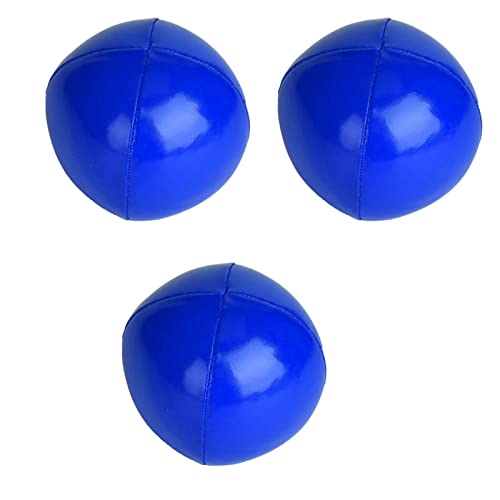 SUPYINI Jonglierkugel Set, 3 PCs PU -Leder -Clownbällchen für Anfänger und Profis, für Bewegung, Requisiten und Lustige Spielzeuge (Blau) von SUPYINI