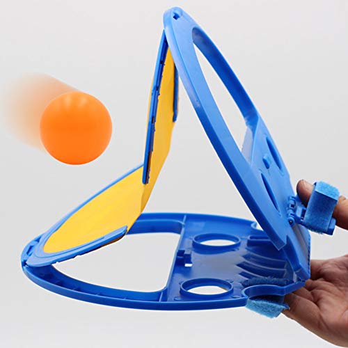 SUPYINI Kinder Fangen und Werfen Handballspiel, Schläger Outdoor Sport Spielzeug für Familienkinder (Blau) von SUPYINI