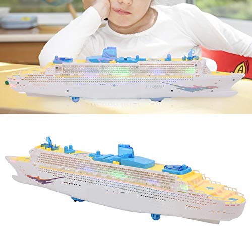 SUPYINI Kinderbootspielzeug, Elektrikschiff -Schiffsspielzeug Hochsimulationsbootspielzeug mit Lichternäußerungseffekt von SUPYINI