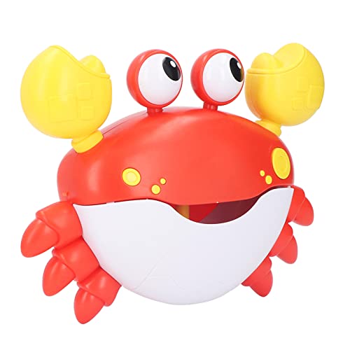 SUPYINI Krabbenbadeblasenmacher, Tanzende Krabbenblasenmaschine, Musik, Elektronisches Krabbenblasengebläse für, Kinderwaschraum (Rot) von SUPYINI