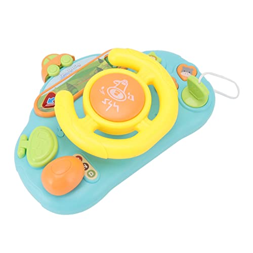 SUPYINI Lenkradspielzeug für Babys zum Drehen und Lernen des Fahrers, interaktives Lernspielzeug, Lenkradsimulationsspielzeug, Rotationsmusiksound, Lernspielzeug (grün) von SUPYINI