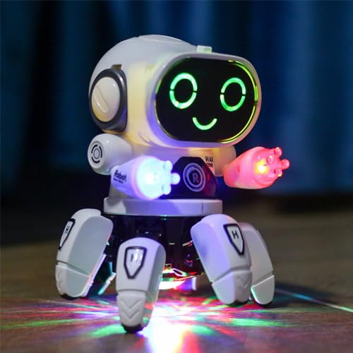 SUPYINI Light Six Claw Roboter Toy, Flexibler Bewegendes Tanzmusik -Leichtroboterspielzeug mit Klarer Klangqualität für (Blau) von SUPYINI