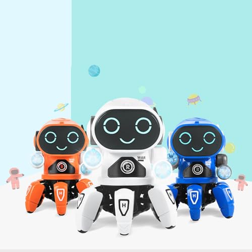 SUPYINI Light Six Claw Roboter Toy, Flexibler Bewegendes Tanzmusik -Leichtroboterspielzeug mit Klarer Klangqualität für (Orange) von SUPYINI