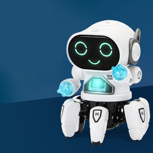 SUPYINI Light Six Claw Roboter Toy, Flexibler Bewegendes Tanzmusik -Leichtroboterspielzeug mit Klarer Klangqualität für (Weiß) von SUPYINI