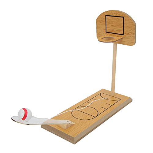 SUPYINI Mini -Desktop -Basketballspielspielzeug, Handspiel für Handaugen, Fingerstärke und Kreativität, Tragbare Holzbasis, Geeignet für 3+, Geeignet von SUPYINI