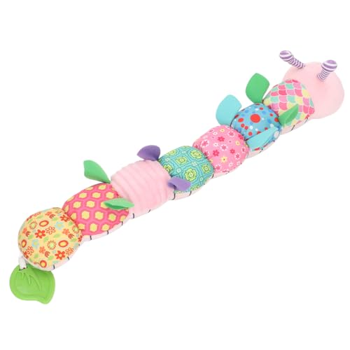 SUPYINI Musical Stoffed Animal Activity Toy, Rosa Weiches Sensorisches Spielzeug mit Höhen Herrscher, Crinkle Rassle für Neugeborene, Feinmotorische Fähigkeitenentwicklung von SUPYINI