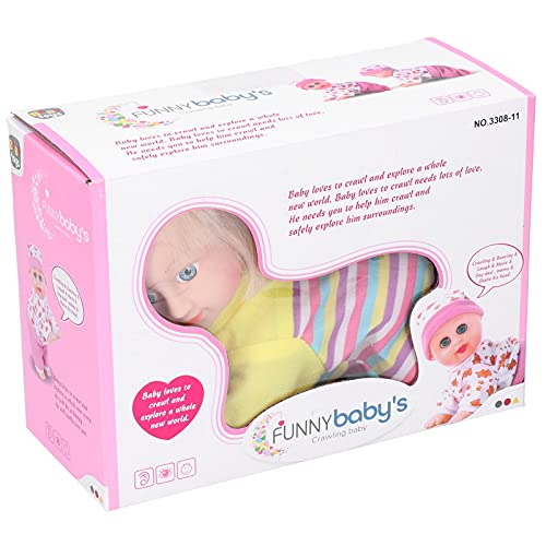 SUPYINI Nette Babypuppe, Intelligente Elektrische Lachende Babypuppenspielzeug für, Lebensee Puppe mit Interaktiver Funktion, Geeignet Zum Spielen mit Kindern, Batteriebetrieben von SUPYINI