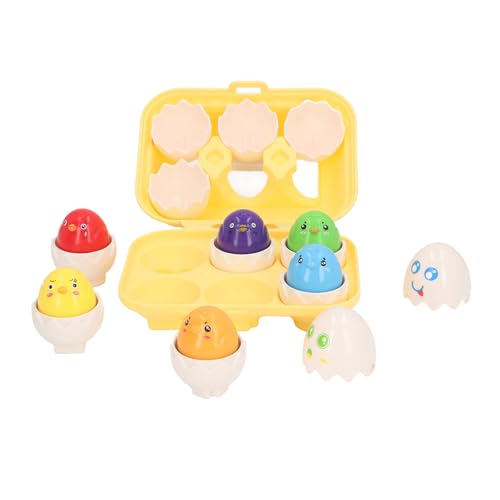SUPYINI Pädagogische Ei -Kombination Spielzeug, Montessori Kleinkindform Passende Eier mit Farbschall, Fantasievolle Spielidee für, Sicheres, Leichtes Kunststoffmaterial (DF31) von SUPYINI