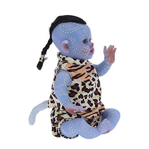 SUPYINI Posiable 12in Fairy Babypuppe, Handbemalte Lebensechte Puppe mit Klaren Acrylaugen, Realistischen Details, Weicher Stoffkörper, Süßer Schwanz, Ideal für von SUPYINI