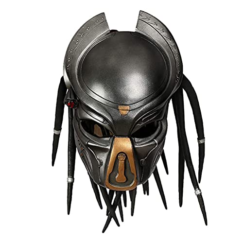 SUPYINI Predator Maske, Halloween Maske Helm Naturlatex Vollkopfbedeckung Karneval Maskerade Halloween Party Kostüm Requisiten von SUPYINI