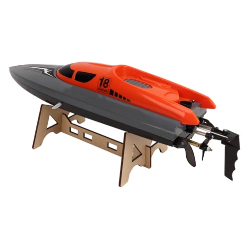 SUPYINI RC -Schnellboot, Dual Motor Racing Boat, 2,4 GHz ABS -Schiff mit Batterie, für den Pool River, Fernstartschoßspielzeug mit Fernkontrollboot von SUPYINI