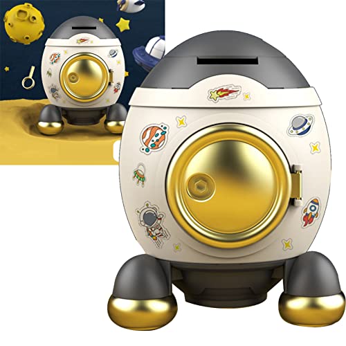 SUPYINI Sparschwein, Cartoon-Katzen-Ornament, mit Angereicherten Speicher Platz, für Verschiedene Orte, Cartoon-Sparschwein, Sparschwein für, Sparschwein (Luxuriöses graues Gold) von SUPYINI