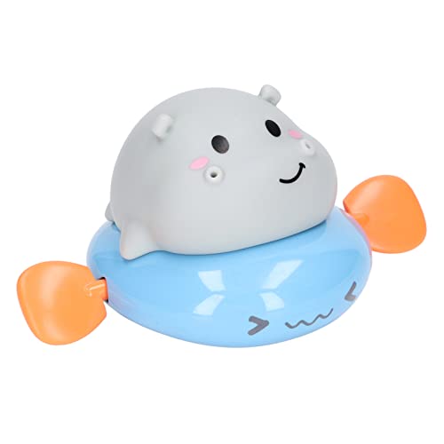 SUPYINI Tierisches Badespielzeug, Baby-Badespielzeug, Aufziehbares Schwimmtier, Schwimmende Badewanne, Duschspielzeug, Lustiges Badezimmer, Pool, Spielspielzeug für und Mädchen (Nilpferd reitet auf von SUPYINI