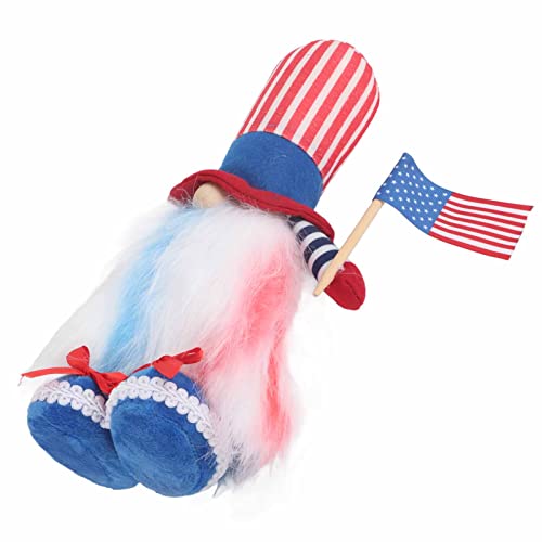 SUPYINI Zwergenspielzeug, Gesichtslose Stehende Puppe, Patriotisches, Unabhängigkeitstag-Dekoration, Ornament (Blaue Schuhe) von SUPYINI