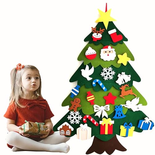 SUQ Filz Story Board Set, Activity Board Für Kinder Filz, Lernspielzeug Kinderspielzeug, Storytelling Set Wiederverwendbares, Hängendes Lernspielzeug, Früherziehung Spielset (Weihnachten) von SUQ
