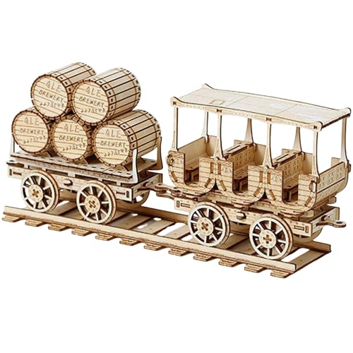 SUQ Mechanisch Modellbausatz Holz 3D Puzzle,Holzpuzzle,Erwachsene Holzpuzzle Modellbausätze Bauen,Schreibtischdekoration,für Weihnachten, Geburtstag,Erwachsene und Modellbau（EIN weinlaster.） von SUQ