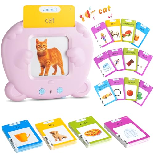 Britisches Englisch, sprechende Lernkarten, Lernspielzeug für Kleinkinder von 1–6 Jahren, 224 Wörter, elektronisches interaktives Lernspielzeug für Vorschulkinder – Rosa Britisches Englisch, sprechende Lernkarten, Lernspielzeug für Kleinkinder von 1–6 Jahren, 224 Wörter, elektronisches interaktives Lernspielzeug für Vorschulkinder – Rosa von SURPN