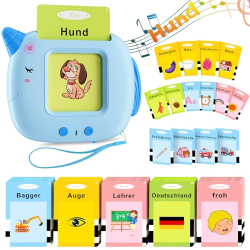 Deutsch, Sprechende Flash-Karten Lernspielzeug für Kleinkinder 1-6 Jahre Alt, 202 Blätter 404 Wörter, Hörbar Lernspielzeug, Interaktive Spielzeug für Jungen Mädchen Blua Deutsch, Sprechende Flash-Karten Lernspielzeug für Kleinkinder 1-6 Jahre Alt, 202 Blätter 404 Wörter, Hörbar Lernspielzeug, Interaktive Spielzeug für Jungen Mädchen Blua von SURPN