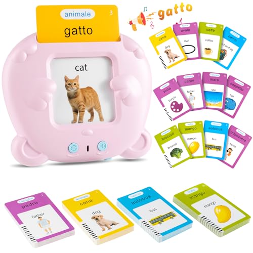 Italienisch-Lernkarten, Schede Flash Parlanti Giocattoli Educativi per Bambini da 1 a 6 Anni, 112 Fogli 224 Parole, Giocattoli Educativi Sonori, Giocattoli Interattivi per Ragazzi e Ragazze - Rosa Italienisch-Lernkarten, Schede Flash Parlanti Giocattoli Educativi per Bambini da 1 a 6 Anni, 112 Fogli 224 Parole, Giocattoli Educativi Sonori, Giocattoli Interattivi per Ragazzi e Ragazze - Rosa von SURPN
