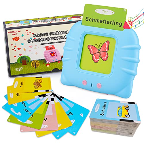 Standard Deutsch, Sprechende Flash-Karten Lernspielzeug für Kleinkinder 1-6 Jahre Alt, 112 Blätter 224 Wörter, Hörbar Lernspielzeug, Interaktive Spielzeug für Jungen Mädchen Blua Standard Deutsch, Sprechende Flash-Karten Lernspielzeug für Kleinkinder 1-6 Jahre Alt, 112 Blätter 224 Wörter, Hörbar Lernspielzeug, Interaktive Spielzeug für Jungen Mädchen Blua von SURPN