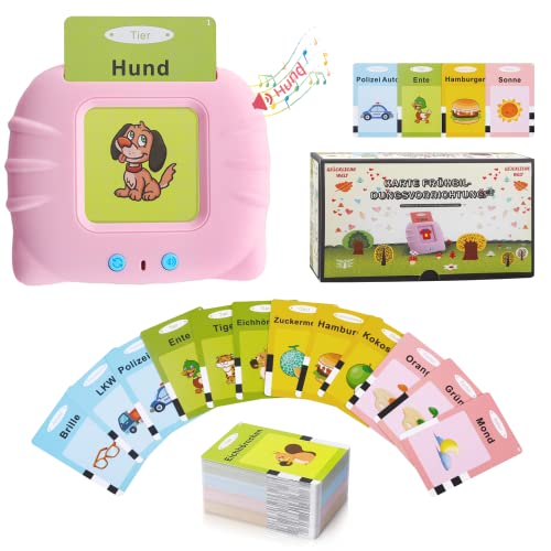 Standard Deutsch, Sprechende Flash-Karten Lernspielzeug für Kleinkinder 1-6 Jahre Alt, 112 Blätter 224 Wörter, Hörbar Lernspielzeug, Interaktive Spielzeug für Jungen Mädchen Rosa Standard Deutsch, Sprechende Flash-Karten Lernspielzeug für Kleinkinder 1-6 Jahre Alt, 112 Blätter 224 Wörter, Hörbar Lernspielzeug, Interaktive Spielzeug für Jungen Mädchen Rosa von SURPN