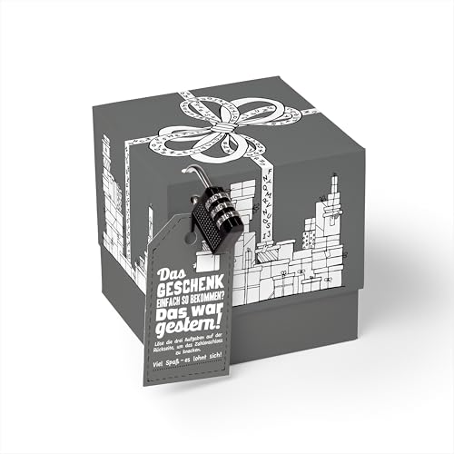 SURPRISA Geschenkbox, Rätselbox Geldgeschenke Verpackung, Geburtstagsgeschenk für Männer, Geschenkrätsel von SURPRISA